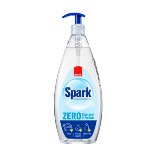 Препарат за съдове Sano Spark Zero без аромат и оцветители, 1 л