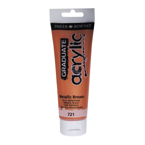 Акрилна боя DALER-ROWNEY Graduate, 120 мл, металик кафяво (Metallic Brown)