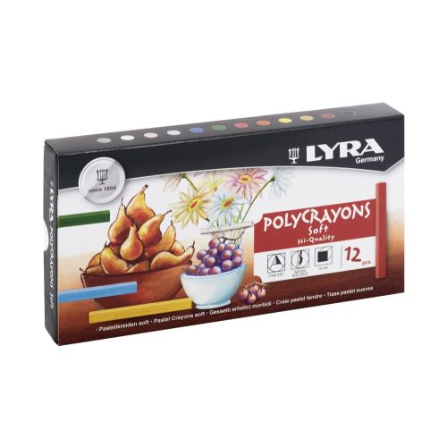 Сухи пастели LYRA Polycrayons Soft, 12 цвята