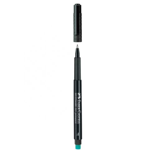 Перманентен маркер Faber-Castell 151399 OHP-F, 0.6 мм, черен