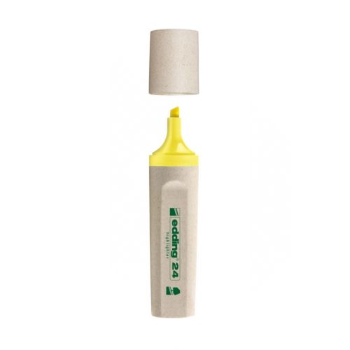 Текстмаркер edding 24 EcoLine, скосен връх 2-5 мм, жълт
