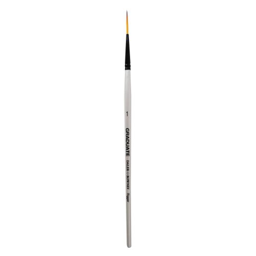 Четка за рисуване DALER-ROWNEY Graduate Synthetic Rigger №1, за детайли, къса дръжка, изк. косъм