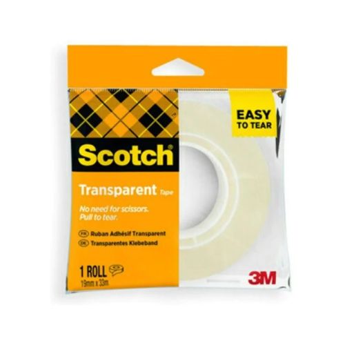 Тиксо Scotch 508, 19 мм х 33 м, кристално, индивидуална опаковка