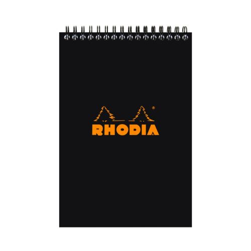 Бележник със спирала RHODIA BLACK №16, Classic, A5, 80 л., редове, хартия Clairefontaine 80 г