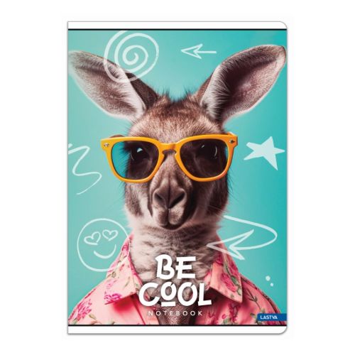 Тетрадка LASTVA BE COOL, A4, 52 л., линиран офсет 80 г, корица 300 г, мат ламинат, UV лак