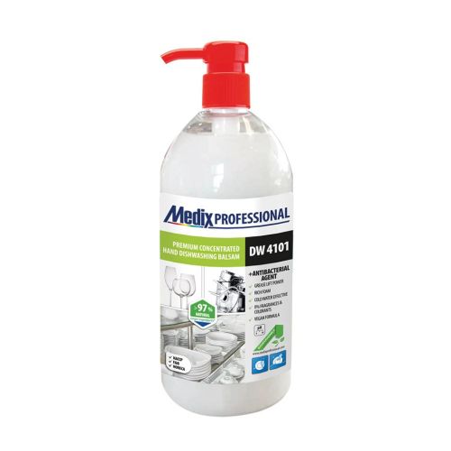Препарат за съдове Medix Professional DW 410, концентрат, без аромат и оцветители, 1 л