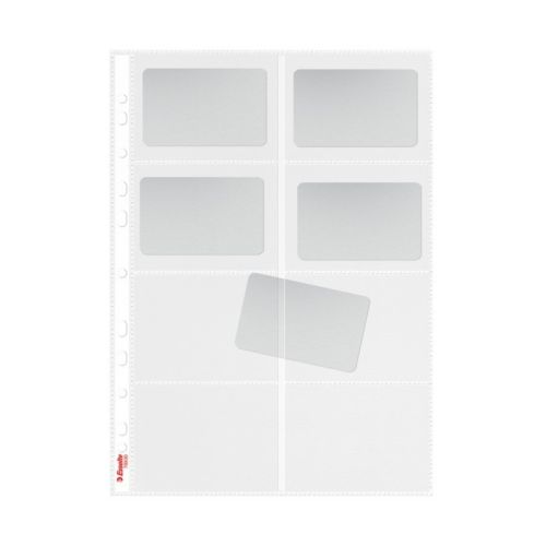 Джоб за визитни картички Esselte, с европерфорация, A4, РР 105 mic, мат