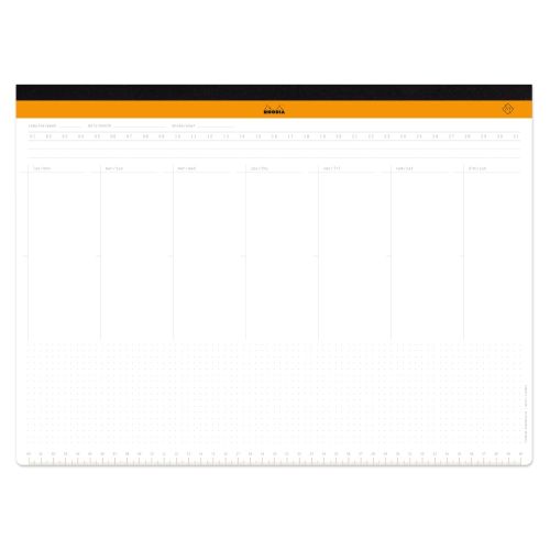 Настолен седмичен планер RHODIA, A3+, 42 х 30.9 см, 60 л., текстилна подвързия, без дати