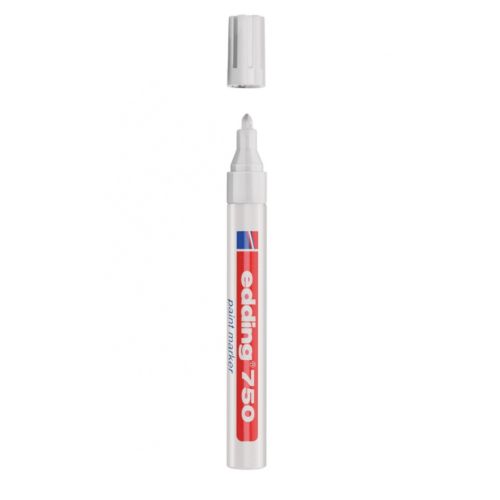 Paint маркер edding 750, объл връх 2-4 мм, бял