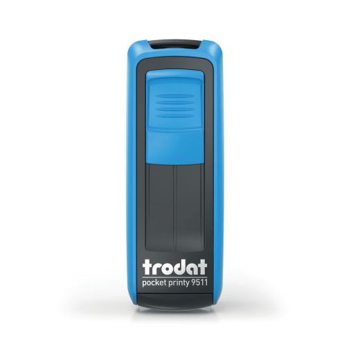 Печат Trodat Printy 9511, джобен, правоъгълен, 37х14 мм, син тампон