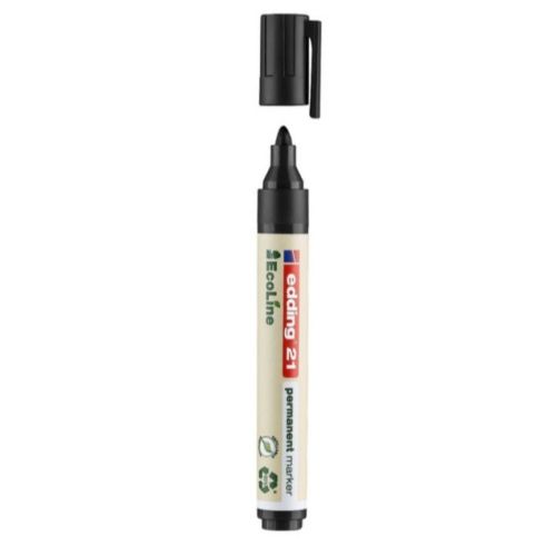 Перманентен маркер edding 21 EcoLine, объл връх 1.5-3 мм, черен