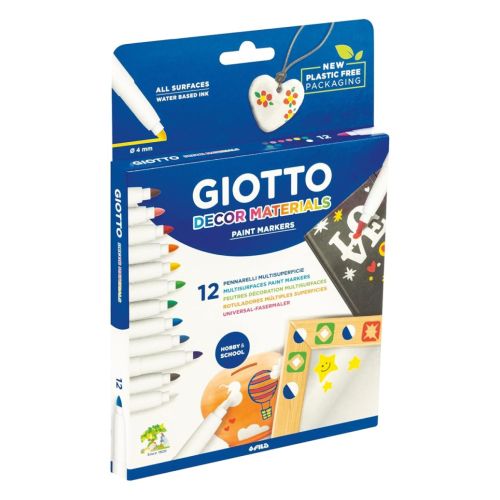 Декоративни маркери за различни повърхности GIOTTO Decor Materials, 12 цвята