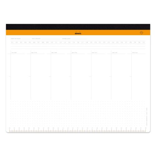 Настолен седмичен планер RHODIA, A4+, 29.7 x 22.2 см, 60 л., текстилна подвързия, без дати