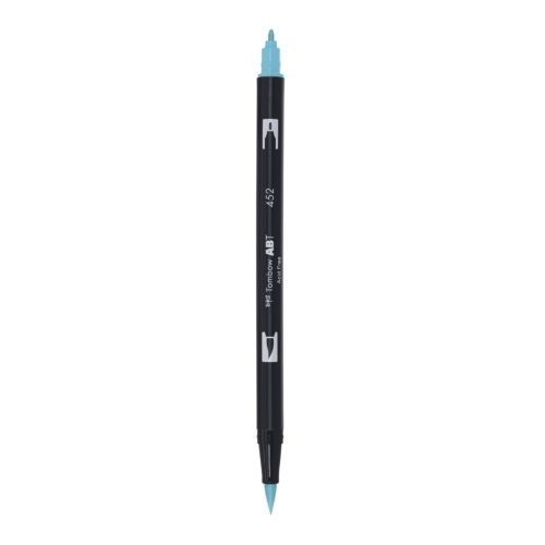 Aкварелен двувърх маркер Tombow ABT Dual Brush, четка 3.5 мм, връх 0.8 мм, 452 process blue