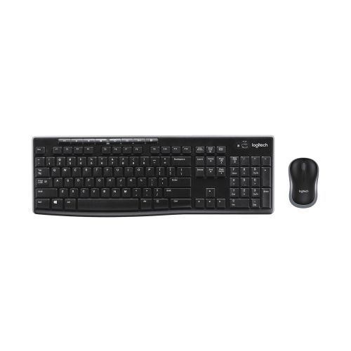 Безжичен комплект клавиатура и мишка Logitech MK270, USB, кирилизирана, черна