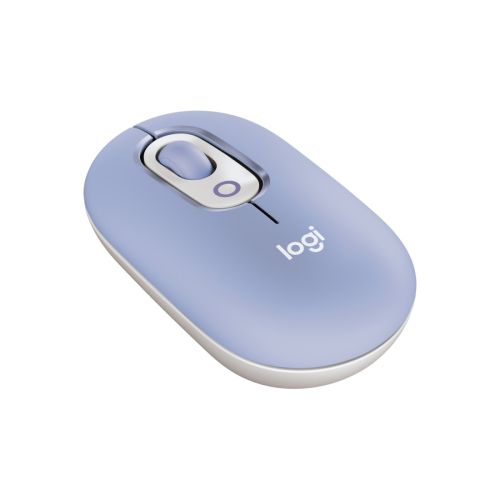 Безжична мишка Logitech POP with emoji, с Bluetooth, 1000-4000 dpi, 4 бутона, лилава