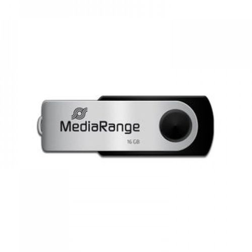 USB флаш памет MediaRange, 16GB, USB 2.0 Type-A, черна