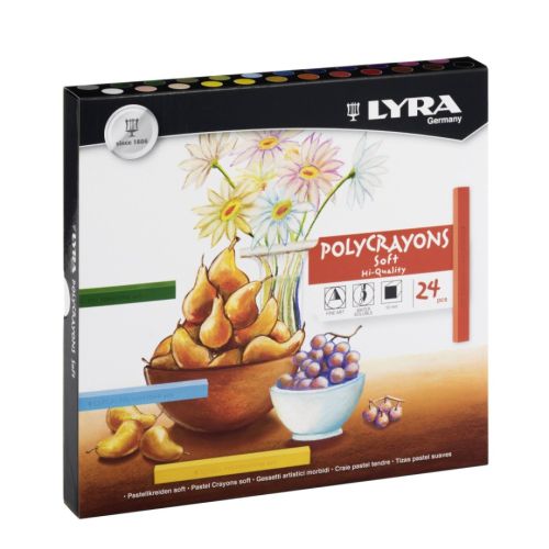 Сухи пастели LYRA Polycrayons Soft, 24 цвята