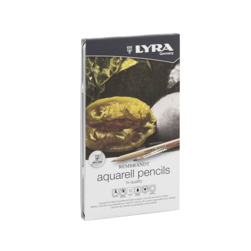 Акварелни моливи LYRA Rembrandt Aquarell, метална кутия, 12 цвята