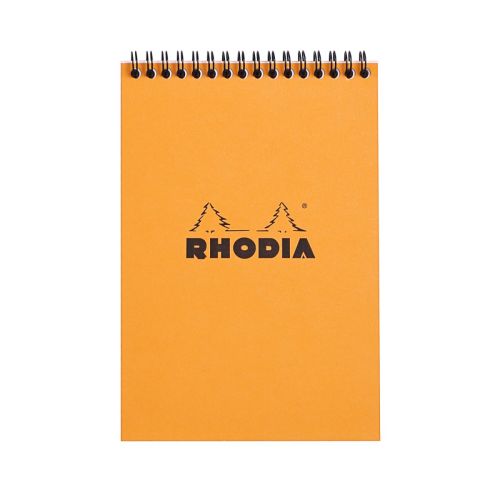 Бележник със спирала RHODIA ORANGE №16, Classic, A5, 80 л., каре 5x5 мм, хартия Clairefontaine 80 г