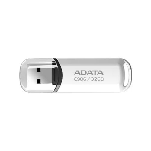 USB флаш памет ADATA C906, 32GB, USB 2.0, Type-A, бяла