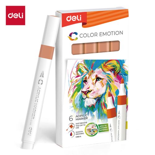 Акрилен маркер Deli Color Emotion EC193A, объл връх, Camel — Joya.bg 1