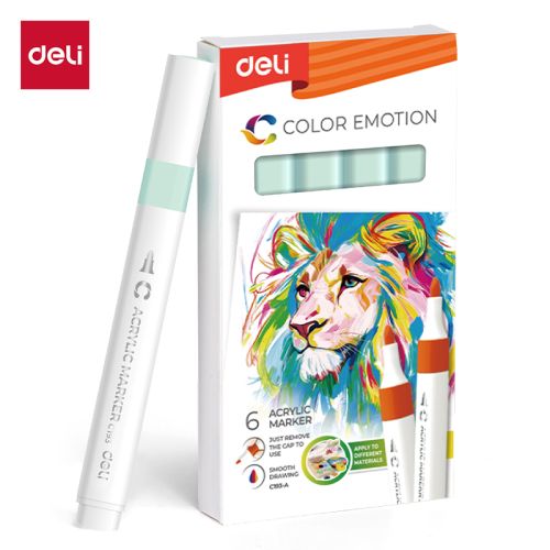 Акрилен маркер Deli Color Emotion EC193A, объл връх, Light Green — Joya.bg 1