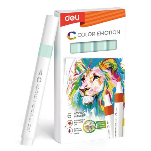 Акрилен маркер Deli Color Emotion EC193A, объл връх, Light Green 4