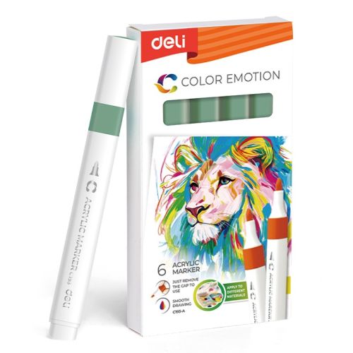 Акрилен маркер Deli Color Emotion EC193A, объл връх, Pale Green 4