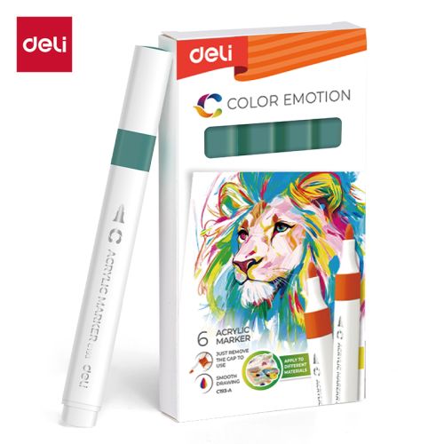 Акрилен маркер Deli Color Emotion EC193A, объл връх, Pastel Green — Joya.bg 1