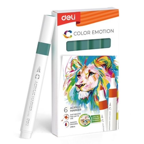 Акрилен маркер Deli Color Emotion EC193A, объл връх, Pastel Green 4
