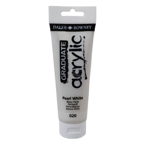 Акрилна боя DALER-ROWNEY Graduate, 120 мл, перлено бяло (Pearl White)