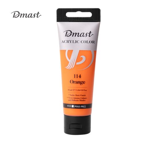 Акрилна боя Deli Dmast EC330-OR, в тубичка 75 мл, 114 orange 1
