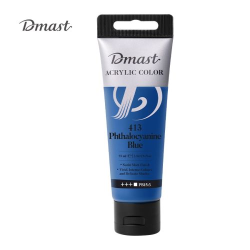 Акрилна боя Deli Dmast EC330-PB, в тубичка 75 мл, 413 phtalocyanine blue 1