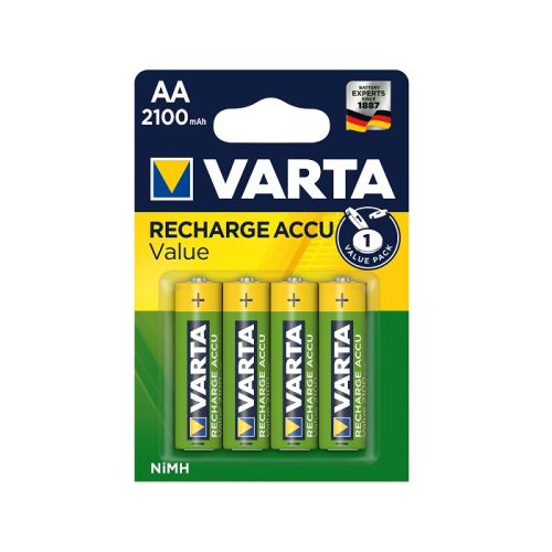 Акумулаторна батерия VARTA NiMH, AA, HR6, 2100 mAh, блистер 4 бр. — Joya.bg 1