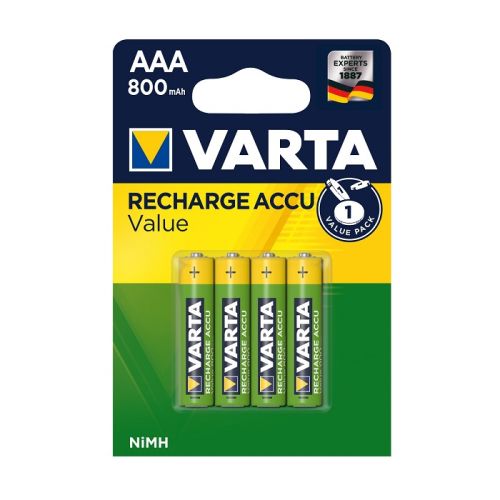 Акумулаторна батерия VARTA NiMH, AAA, HR03, 800 mAh, блистер 4 бр. — Joya.bg 1