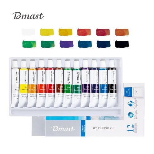 Акварелни бои Deli Dmast EC310-12, в тубички 12 мл, 12 цвята — Joya.bg 1