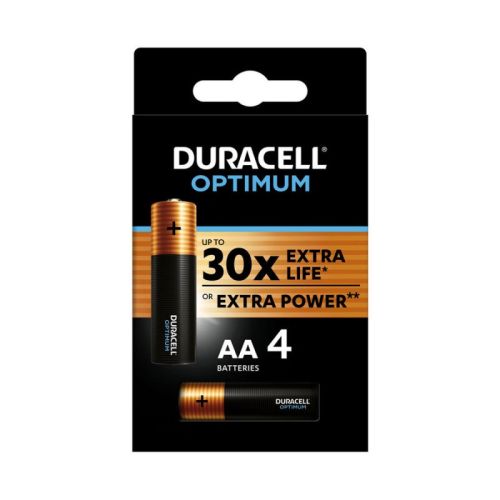 Алкална батерия Duracell Optimum AA, LR6, 1.5 V, блистер 4 бр. — Joya.bg