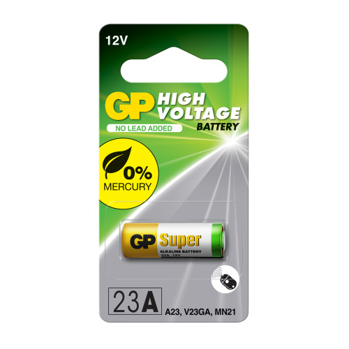 Алкална батерия GP, A23, V23GA, MN21, 12V, блистер 1 бр.