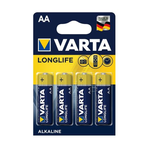 Алкална батерия VARTA Longlife АА, LR6, 1.5 V, блистер 4 бр. — Joya.bg 1