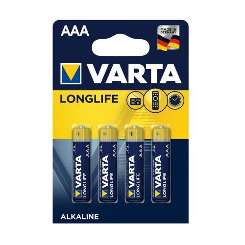 Алкална батерия VARTA Longlife ААА, LR03, 1.5 V, блистер 4 бр. — Joya.bg 1