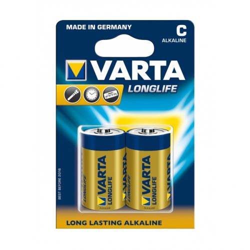 Алкална батерия VARTA Longlife C, LR14, 1.5 V, блистер 2 бр. — Joya.bg