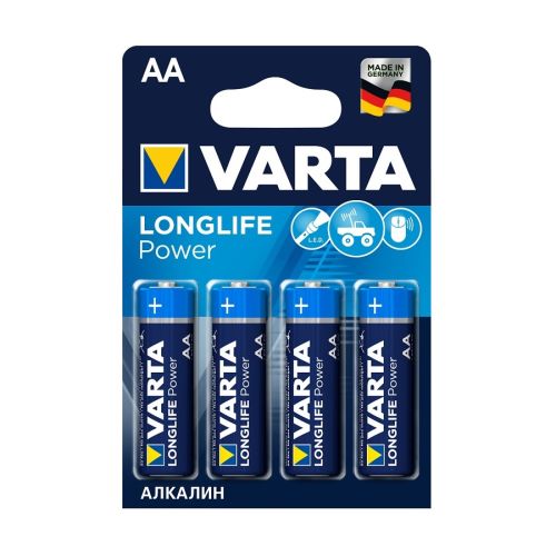 Алкална батерия VARTA Longlife Power АА, LR6, 1.5 V, блистер 4 бр. — Joya.bg 1