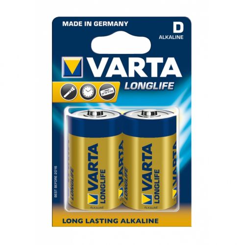 Алкална батерия VARTA Longlife Power D, LR20, 1.5 V, блистер 2 бр. — Joya.bg