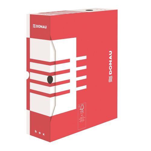 Архивна кутия DONAU, 340х297х100 мм, велпапе 390 г, червена — Joya.bg 1