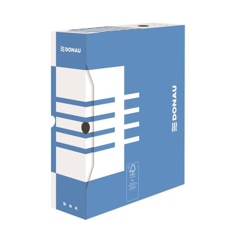 Архивна кутия DONAU, 340х297х100 мм, велпапе 390 г, синя — Joya.bg 1