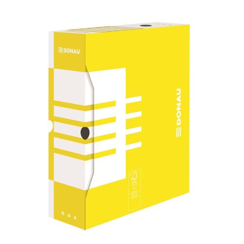 Архивна кутия DONAU, 340х297х100 мм, велпапе 390 г, жълта — Joya.bg 1