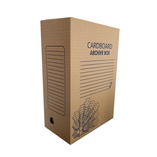 Архивна кутия Economic, 350х250х150 мм, микровелпапе, кафява — Joya.bg