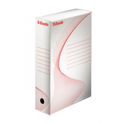 Архивна кутия Esselte Standard, 352х250х80 мм, рециклирано велпапе, бяла — Joya.bg 1