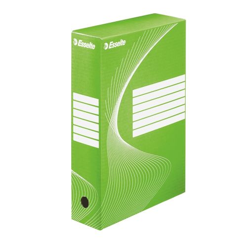 Архивна кутия Esselte Standard, 352х250х80 мм, рециклирано велпапе, зелена 1